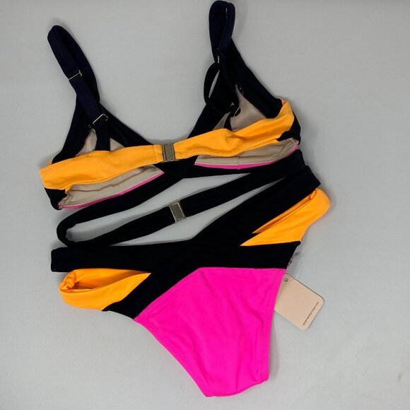 Agent Provocateur Mazzy Bikini Bottoms ONLY – Size 2 – Pink/Orange/Black – NWT - Picture 13 of 16